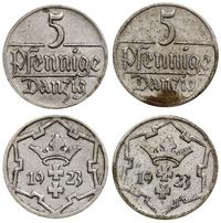 Polska, zestaw: 2 x 5 fenigów, 1923