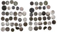 zestaw 32 monet, zestaw różnych monet, głównie p