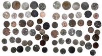 zestaw 37 monet, zestaw różnych monet, głównie p