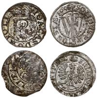 lot 2 monet, szeląg 1661, Jan Kazimierz, Wilno o