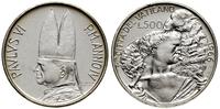 500 lirów 1966 (ANNO IV), Rzym, srebro, ryski na