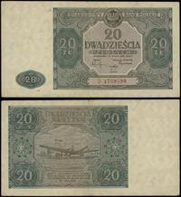 20 złotych 15.05.1946, seria D, numeracja 475959