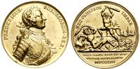 medal pamiątkowy 1757, Aw: Półpostać władcy w pr