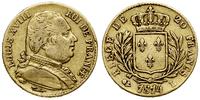 20 franków 1814 L, Bayonne, złoto, 6.38 g, próby