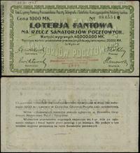 los wartości 1.000 marek 1923, Lwów, numeracja 0