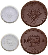 zestaw 2 monet 1922, Miśnia, w skład zestawu wch
