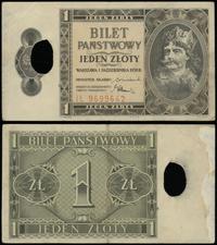 1 złoty 1.10.1938, seria IŁ, numeracja 9699642, 