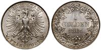 1 gulden 1861, Frankfurt, piękne, AKS 13, J.-F. 