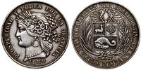 Peru, 5 peset, 1880