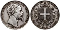 Włochy, 5 lirów, 1855