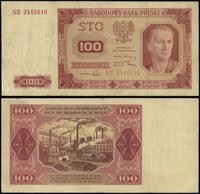 100 złotych 1.07.1948, seria GU, numeracja 34406