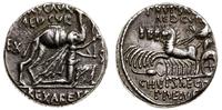 denar 58 r. pne, Rzym, Aw: Król nabatejski Areta
