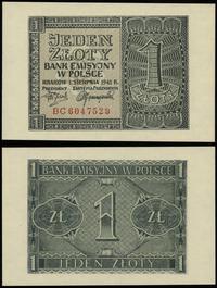 1 złoty 1.08.1941, seria BC, numeracja 6047529, 