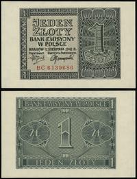 1 złoty 1.08.1941, seria BC, numeracja 6139686, 
