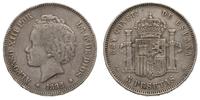 5 pesos 1892, Madryt, srebro 24.90 g, patyna, KM