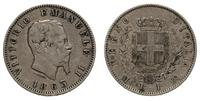 1 lir 1863/M, Mediolan, srebro 5.00 g, patyna, K
