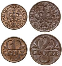 lot 2 monet 1939, Warszawa, 1 grosz oraz 2 grosz
