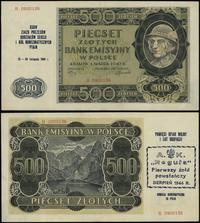 500 złotych 1.03.1940, seria B, numeracja 090013