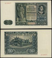 50 złotych 1.08.1941, seria D, numeracja 3184577