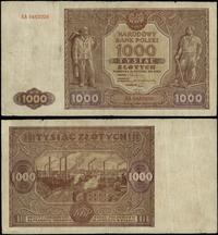 1.000 złotych  15.01.1946, seria AA, numeracja 5