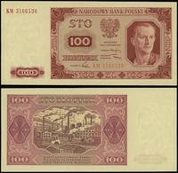100 złotych 1.07.1948, seria KM, numeracja 31665