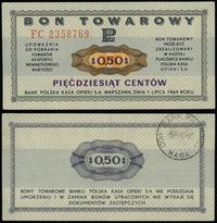 Polska, bon na 50 centów, 1.07.1969