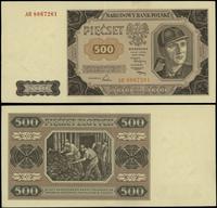 500 złotych 1.07.1948, seria AR, numeracja 80672