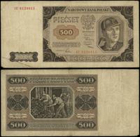 500 złotych 1.07.1948, seria AU, numeracja 33196