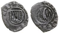 denar XV w., Aw: Tarcza, legenda, Rw: Orzeł, leg