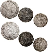zestaw 3 monet, w skład zestawu wchodzą: szóstak