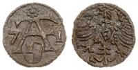 denar 1571, Królewiec, ciemna patyna, Neumann 51