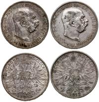 Austria, zestaw: 2 x 2 korony, 1912 i 1913