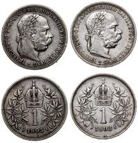 zestaw: 2 x 1 korona 1895 i 1903, Wiedeń, razem 