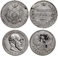 Rosja, zestaw: 2 x rubel, 1843 i 1891