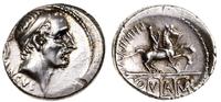 denar 56 pne, Rzym, Aw: Głowa Ancusa Marciusa w 