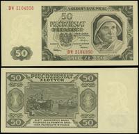50 złotych 1.07.1948, seria DW, numeracja 510495