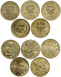 zestaw: 5 x 2 złote 1998–2001, Warszawa, w zesta