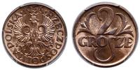 2 grosze 1938, Warszawa, piękna moneta w pudełku