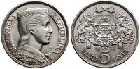 5 łatów 1931, Londyn, srebro próby 835, moneta c