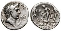 denar 37–36 pne, mennica na Sycylii, Aw: Głowa w