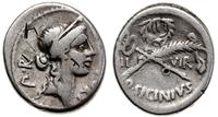 denar 49 pne, Rzym, Aw: Głowa Fortuny w prawo, z