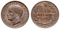 1 centesimo 1904, Rzym, bardzo ładne, KM 35