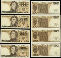 zestaw: 4 x 500 złotych 1.06.1982, serie: 2 x DM