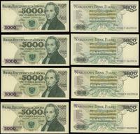 zestaw: 4 x 5.000 złotych 1.06.1982, serie: 2 x 