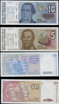 Argentyna, zestaw 6 banknotów, 1985–1990