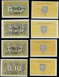 Litwa, zestaw: 2 x 0.10, 0.20, 0.50 talonas, 1991