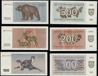 zestaw 6 banknotów 1992, w zestawie: 1 talonas s