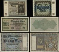 zestaw 3 banknotów 1922, w zestawie: 100 marek 1