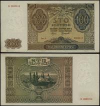 100 złotych 1.08.1941, seria D, numeracja 288351