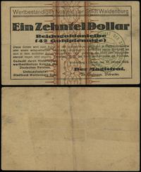 1/10 dolara = 42 goldfenigi 30.10.1923, z zielon